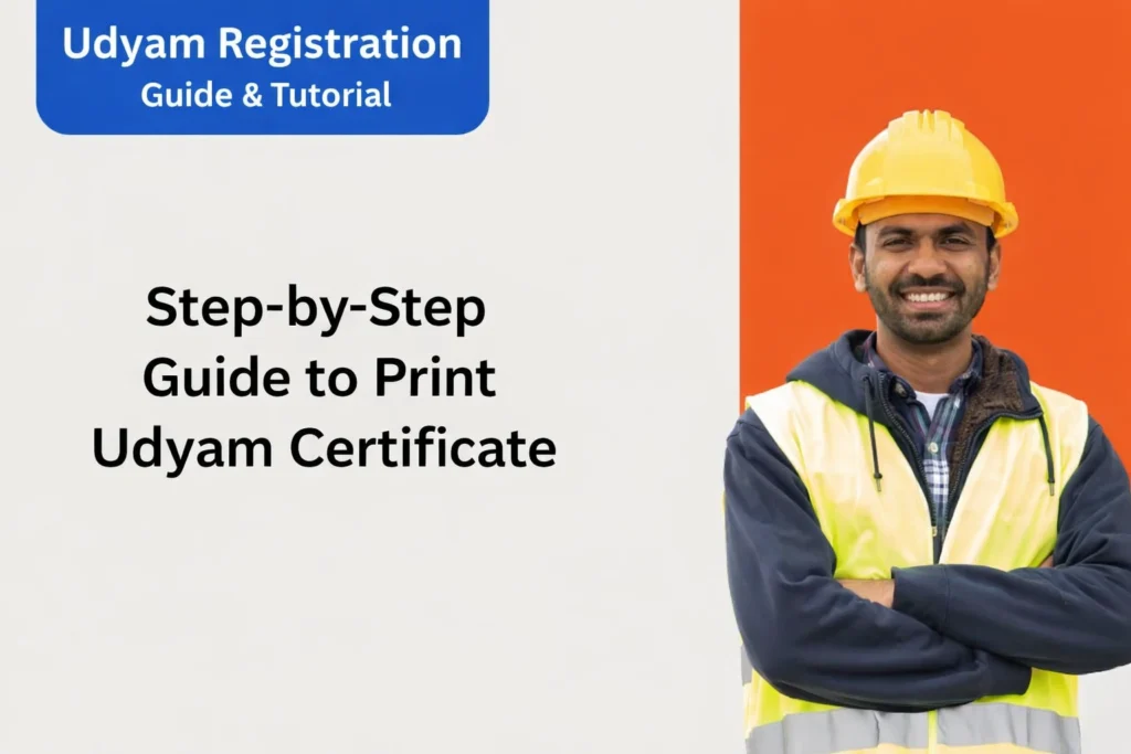 Step-by-Step Process to Download and Print the Udyam Registration Certificate