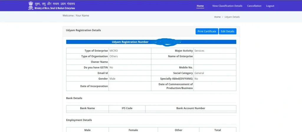 click on the Cancellation option