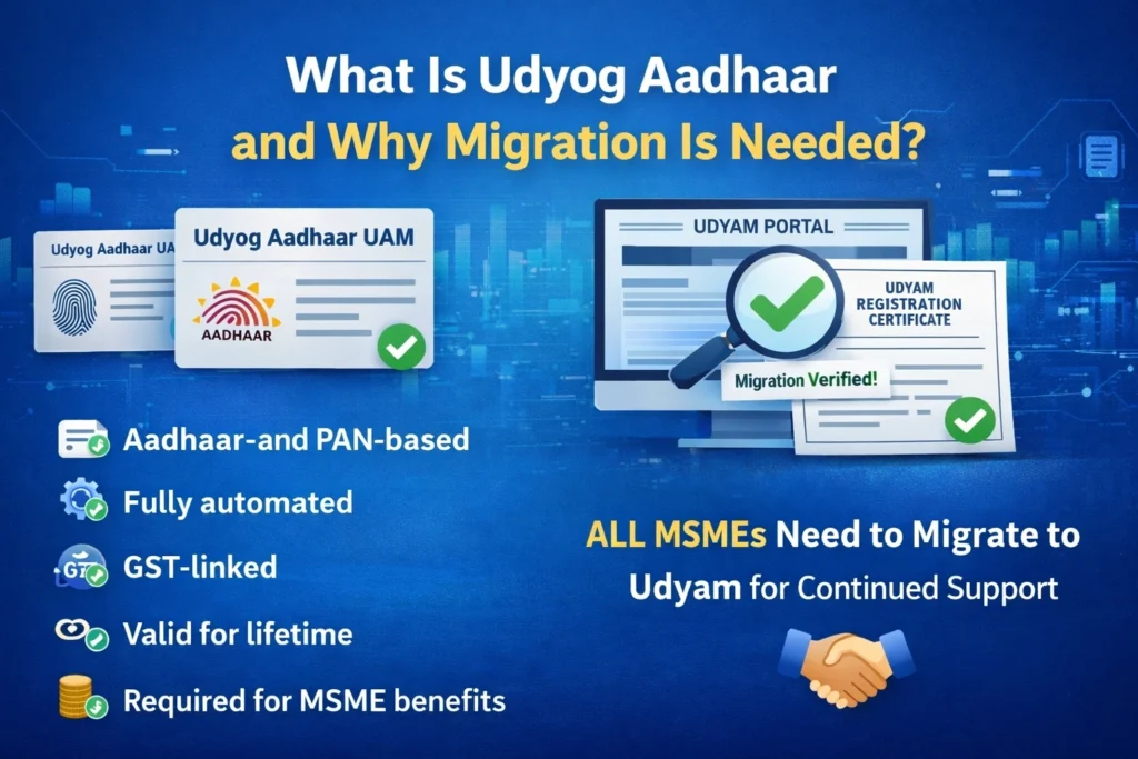Migrate Udyog Aadhaar to Udyam