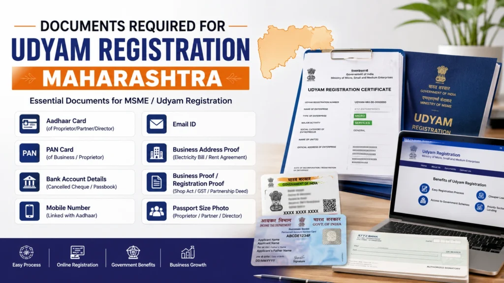 Documents Required for Udyam Registration Maharashtra