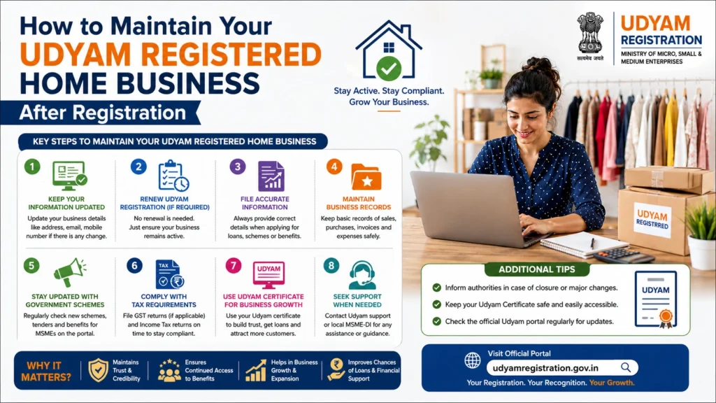 How to Maintain Your Udyam Registered Home Business After Registration