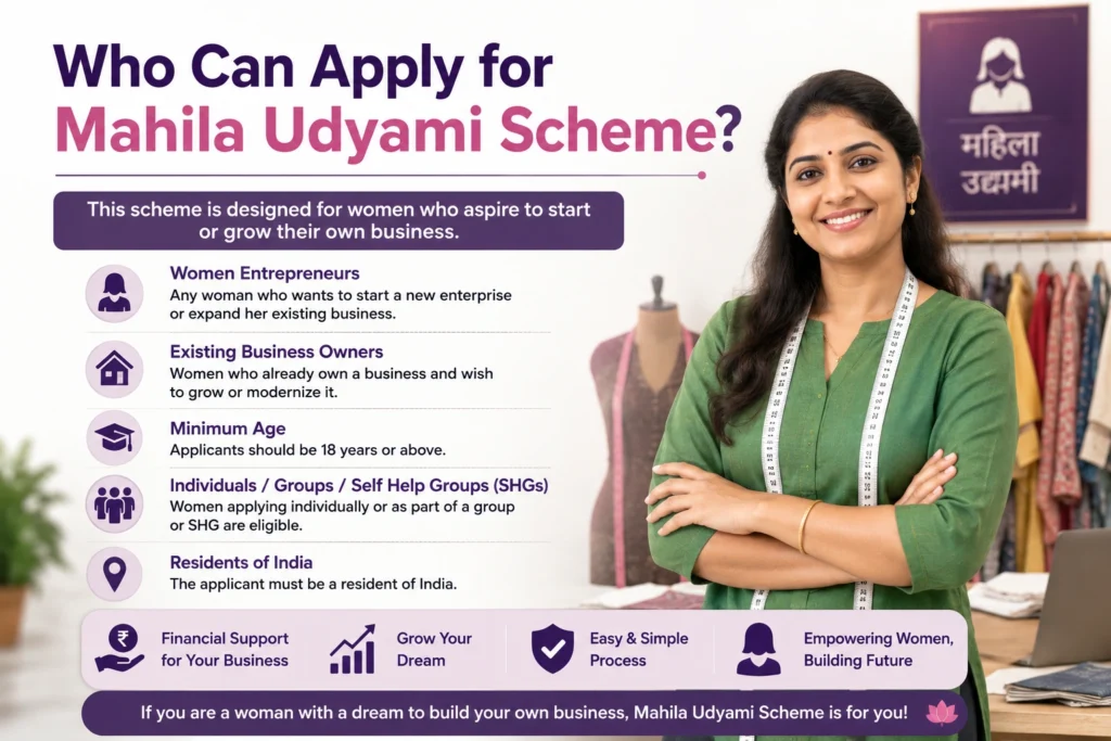 Who Can Apply for Mahila Udyami Scheme